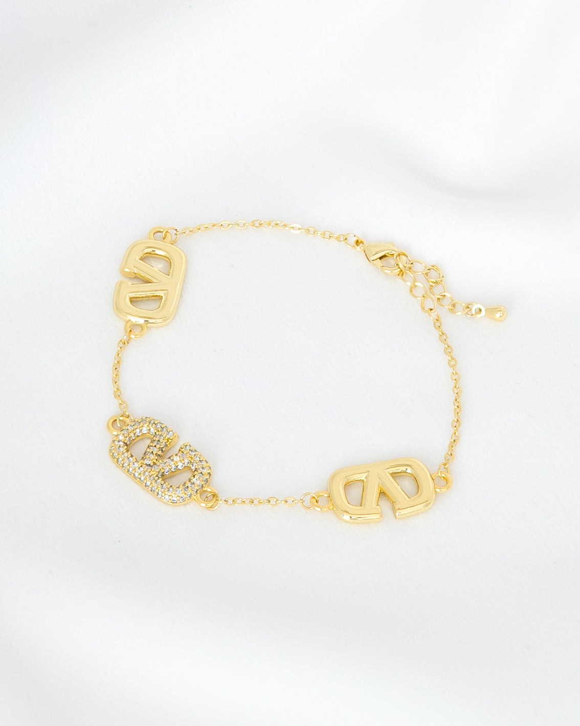 Pulseira Retângulos com Detalhe em V