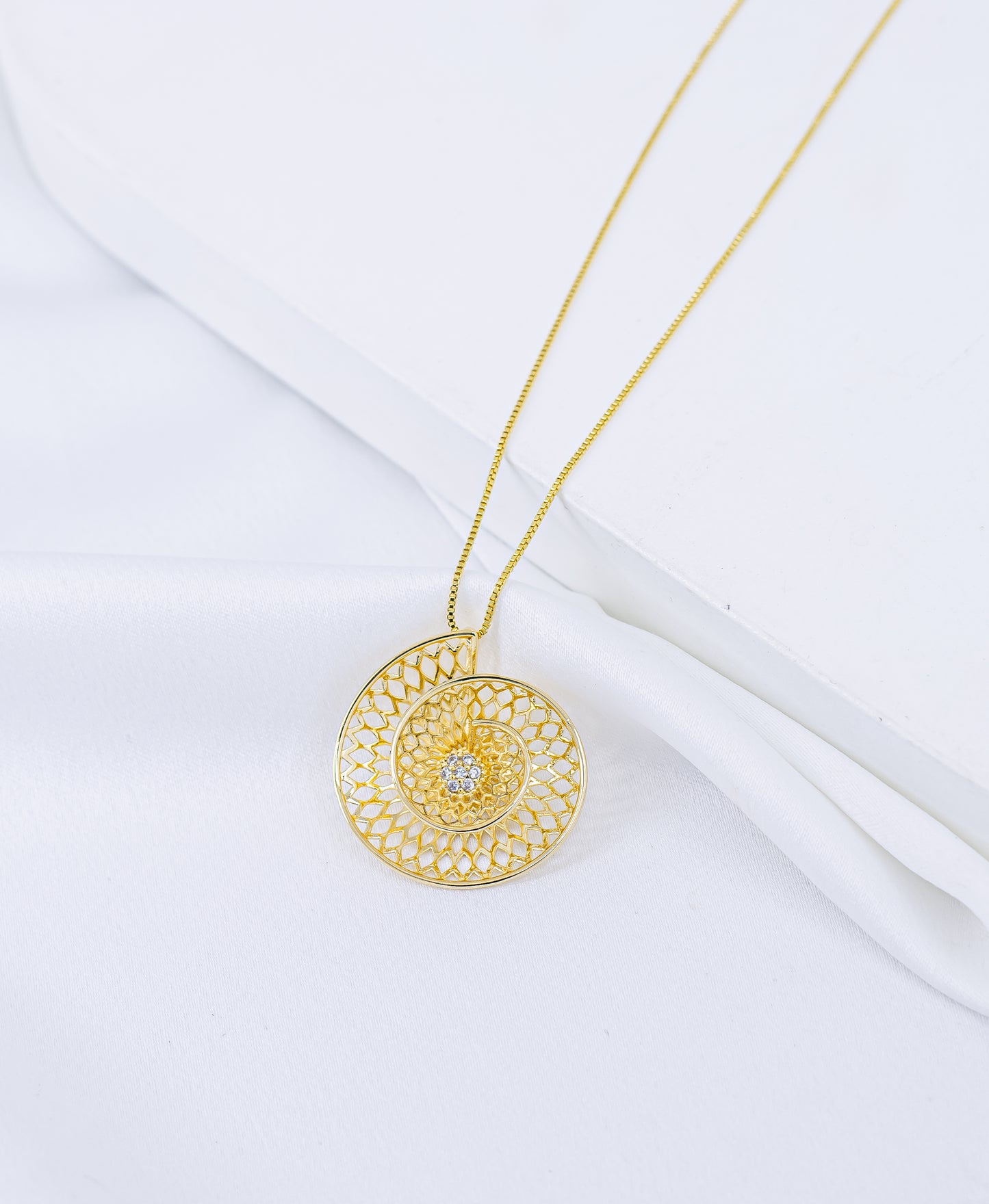 Conjunto Colar e Brinco Espiral