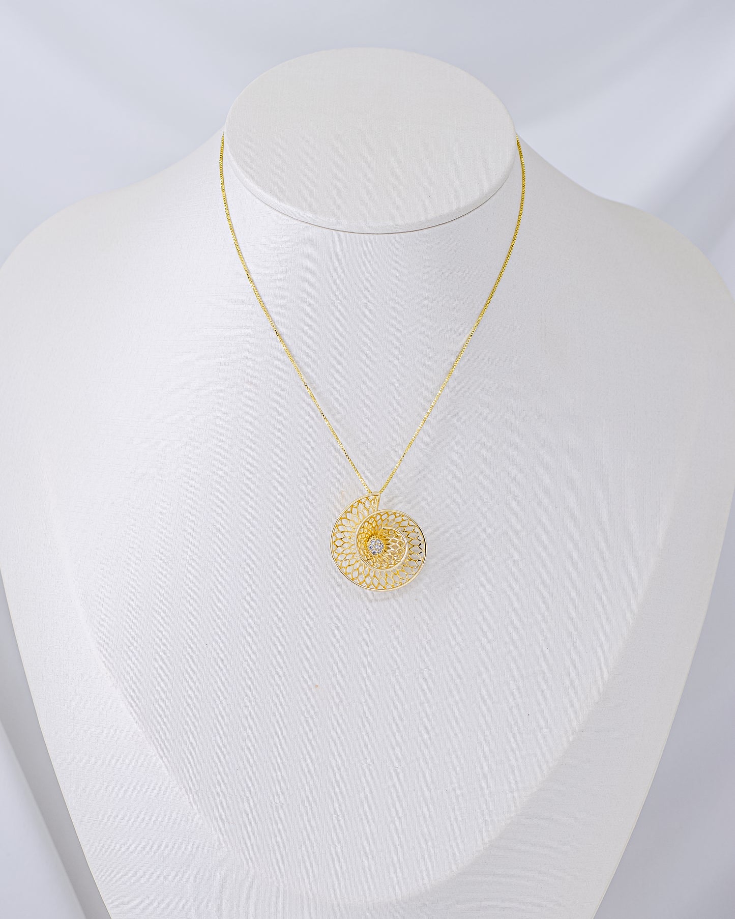 Conjunto Colar e Brinco Espiral