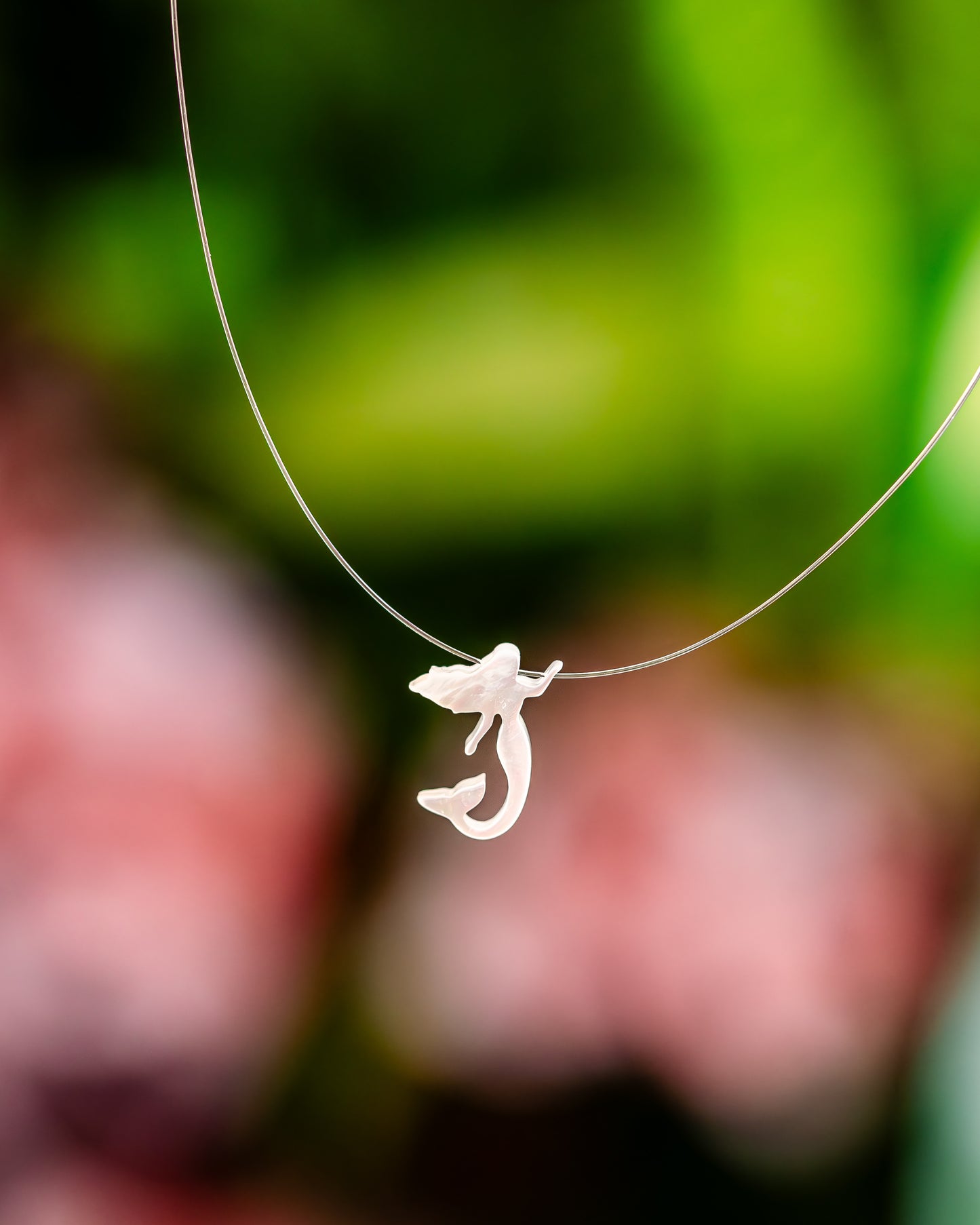 Choker Nylon Sereia em Madrepérola