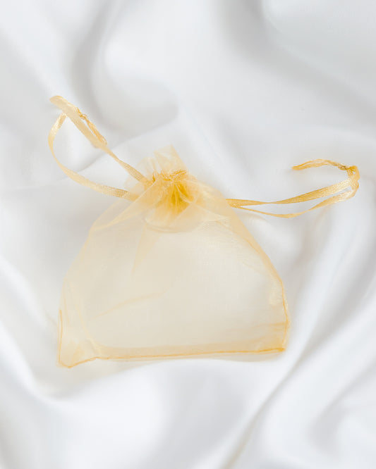 Saquinho Organza Amarelo 11cm x 9cm