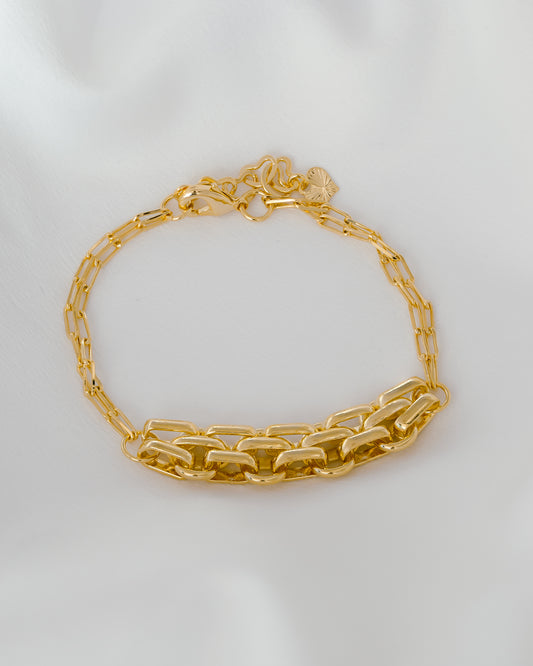 Pulseira Dupla Cartier com Elos Tramados