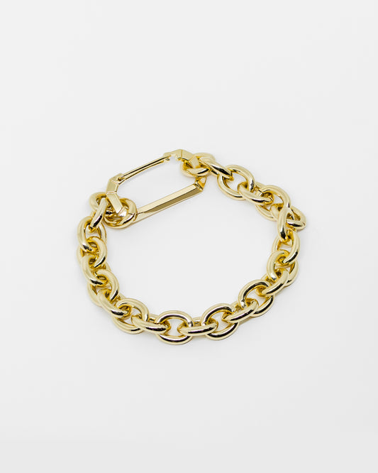 Pulseira Elos Médios com Fecho Retangular