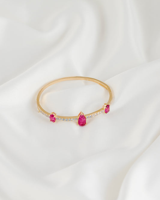 Bracelete Cravejado com Cristais Pink