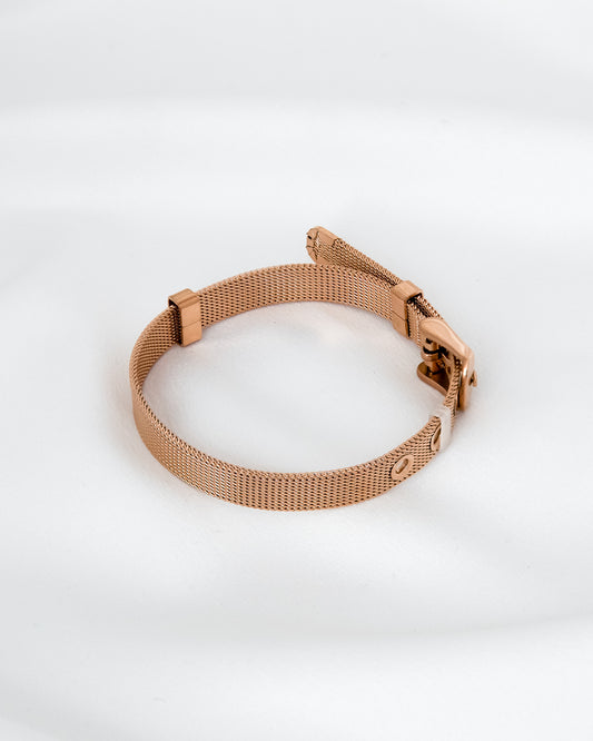 Pulseira Estilo Relógio em Ouro Rose