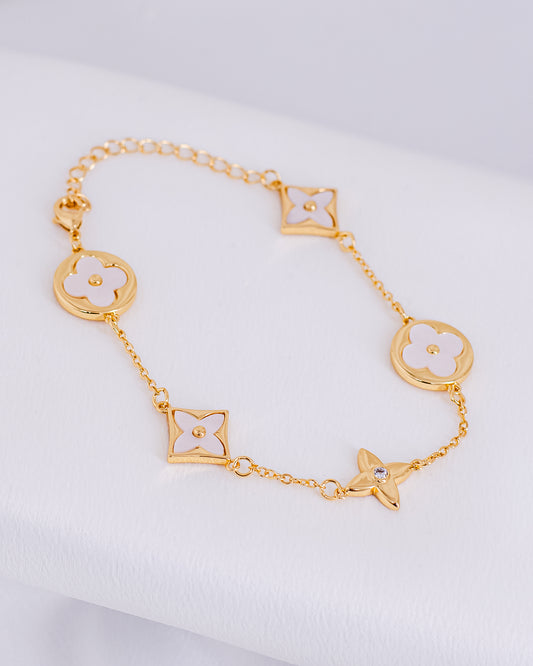 Pulseira Trevos Resina Uma Zircônia