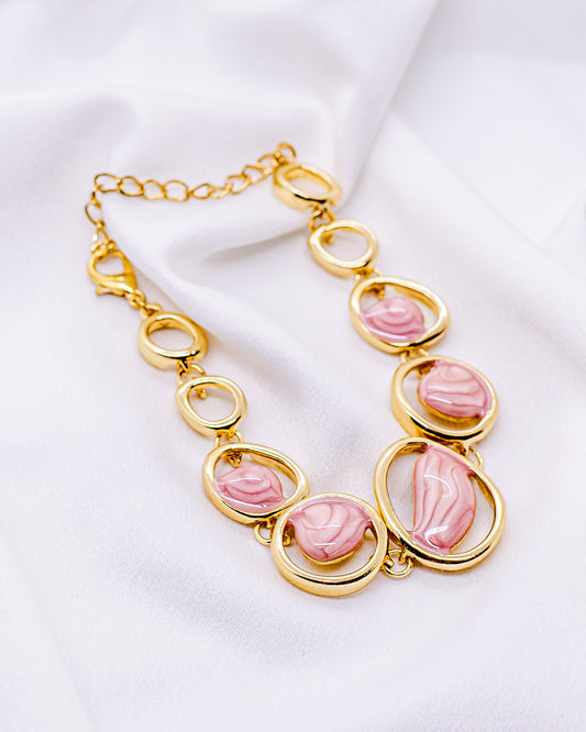 Pulseira Elos Ovais com Resina