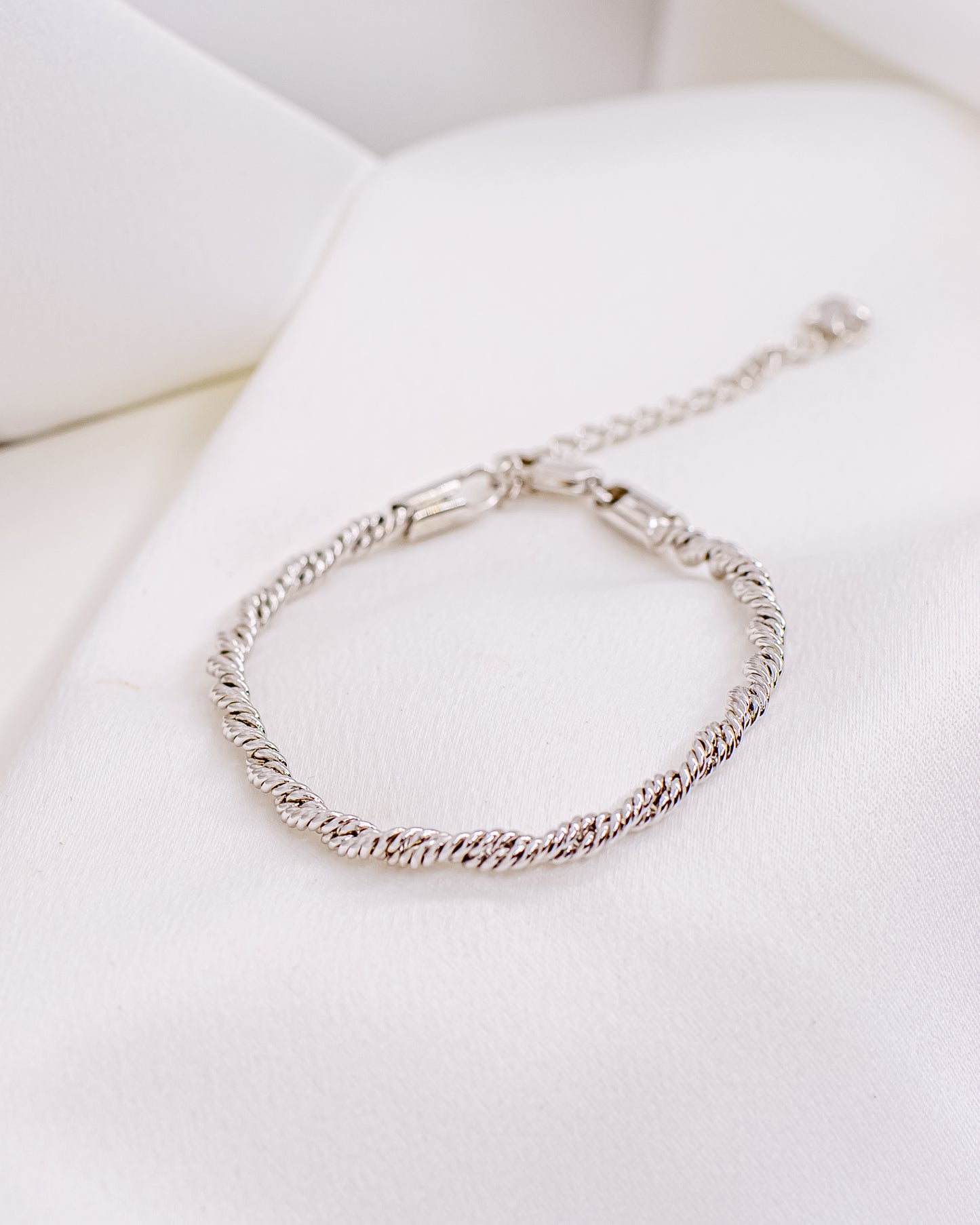 Pulseira Cordão Ródio