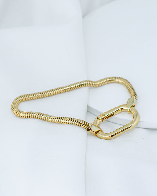Pulseira Malha Tubo com Argola