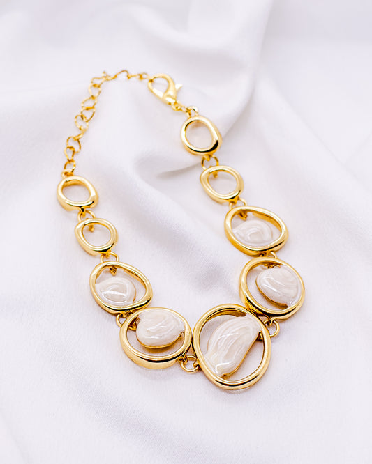 Pulseira Elos Ovais com Resina