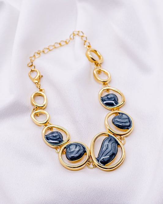 Pulseira Elos Ovais com Resina