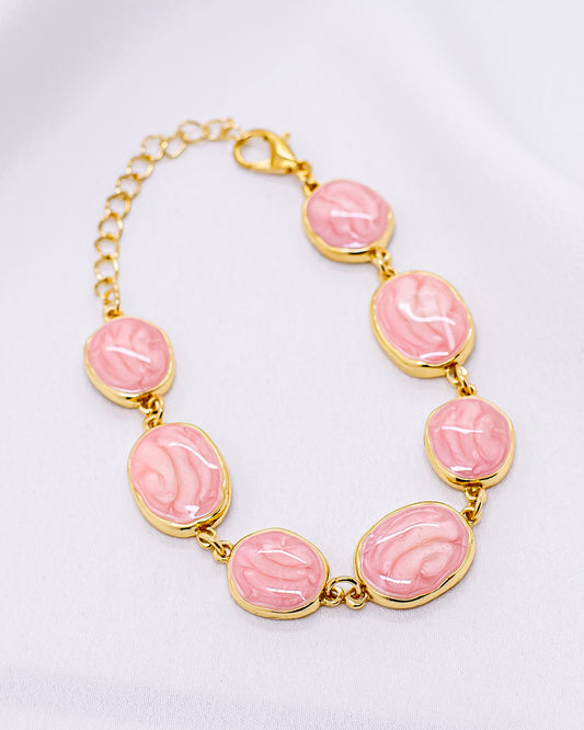 Pulseira Elos Ovais com Resina