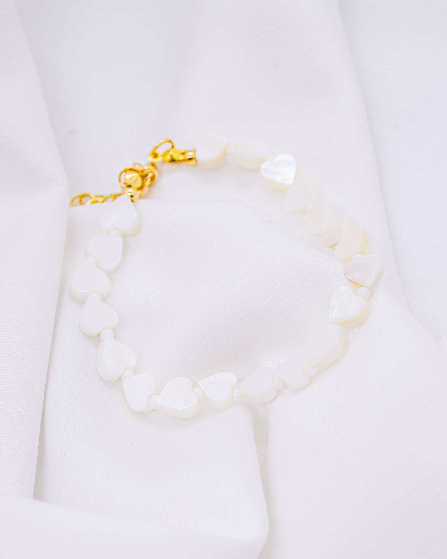 Pulseira Madrepérola em Coração
