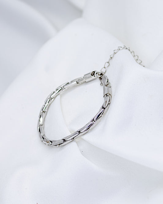 Pulseira Elos Ródio Branco