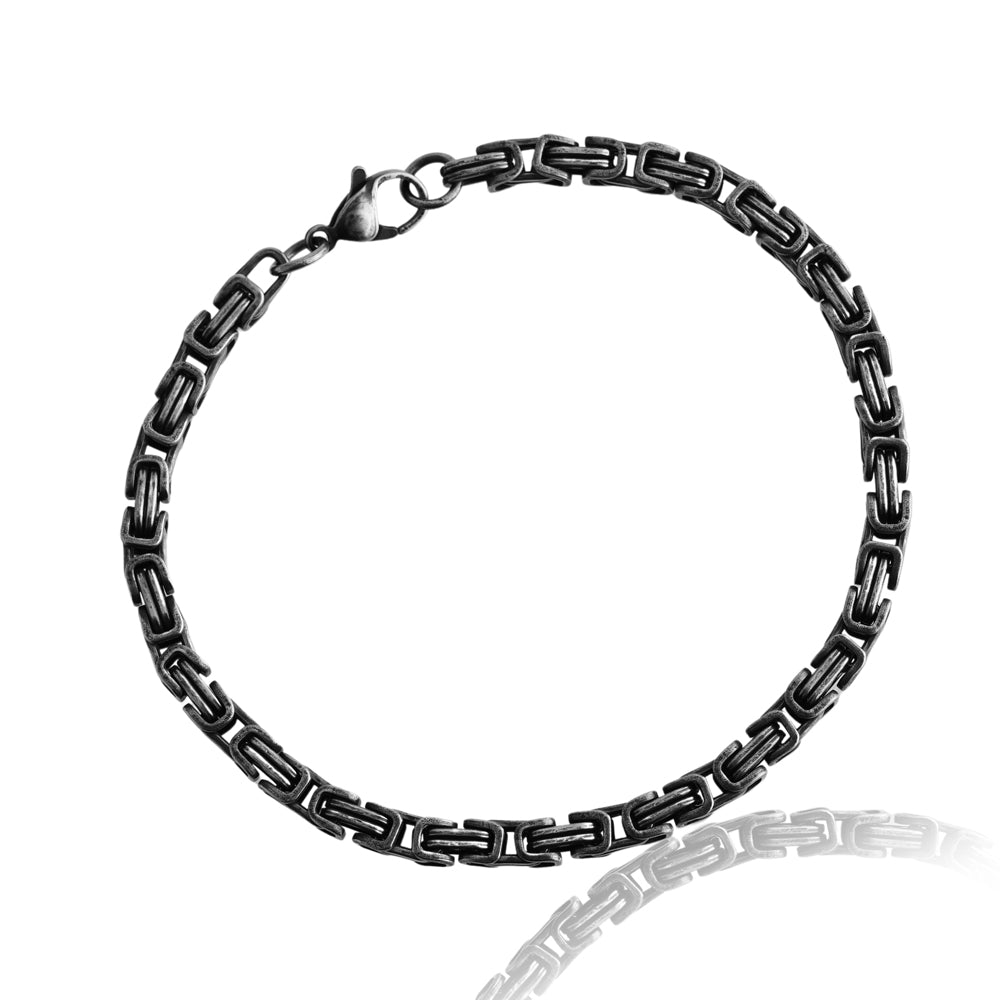 Pulseira Masculina Elos Entrelaçados Aço