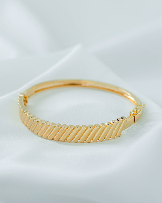 Bracelete Base com Textura Palitos Estilo Retro