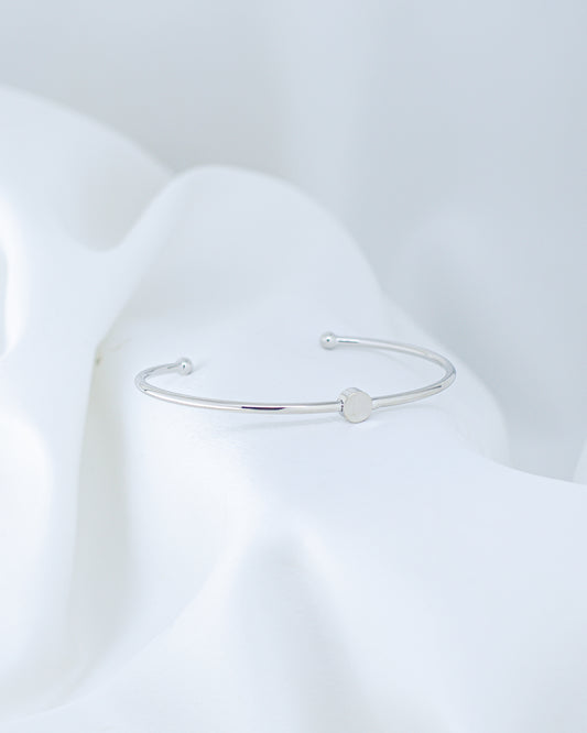 Bracelete Ródio Branco Minimalista