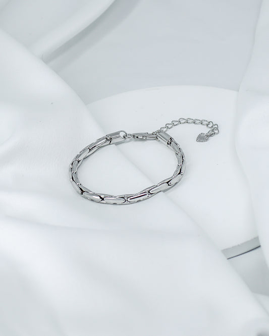 Pulseira Malha Ródio Branco
